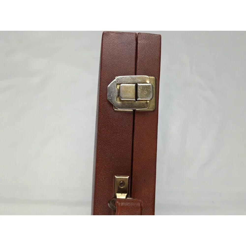 Vintage Cardinal Rummy-O Tile Game Faux Leather Case 106 Tiles 4 Racks 7 Legs